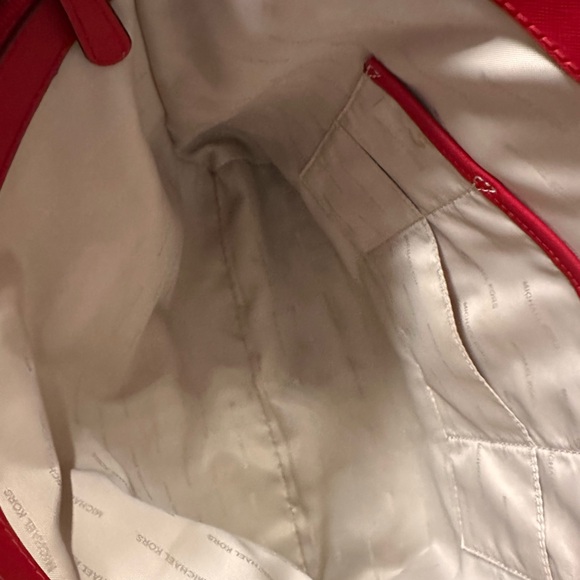 NWOT Michael Kors Scarlet Red Tote Bag - Picture 7 of 13